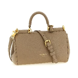 Beige Calfskin Crossbody Bag
