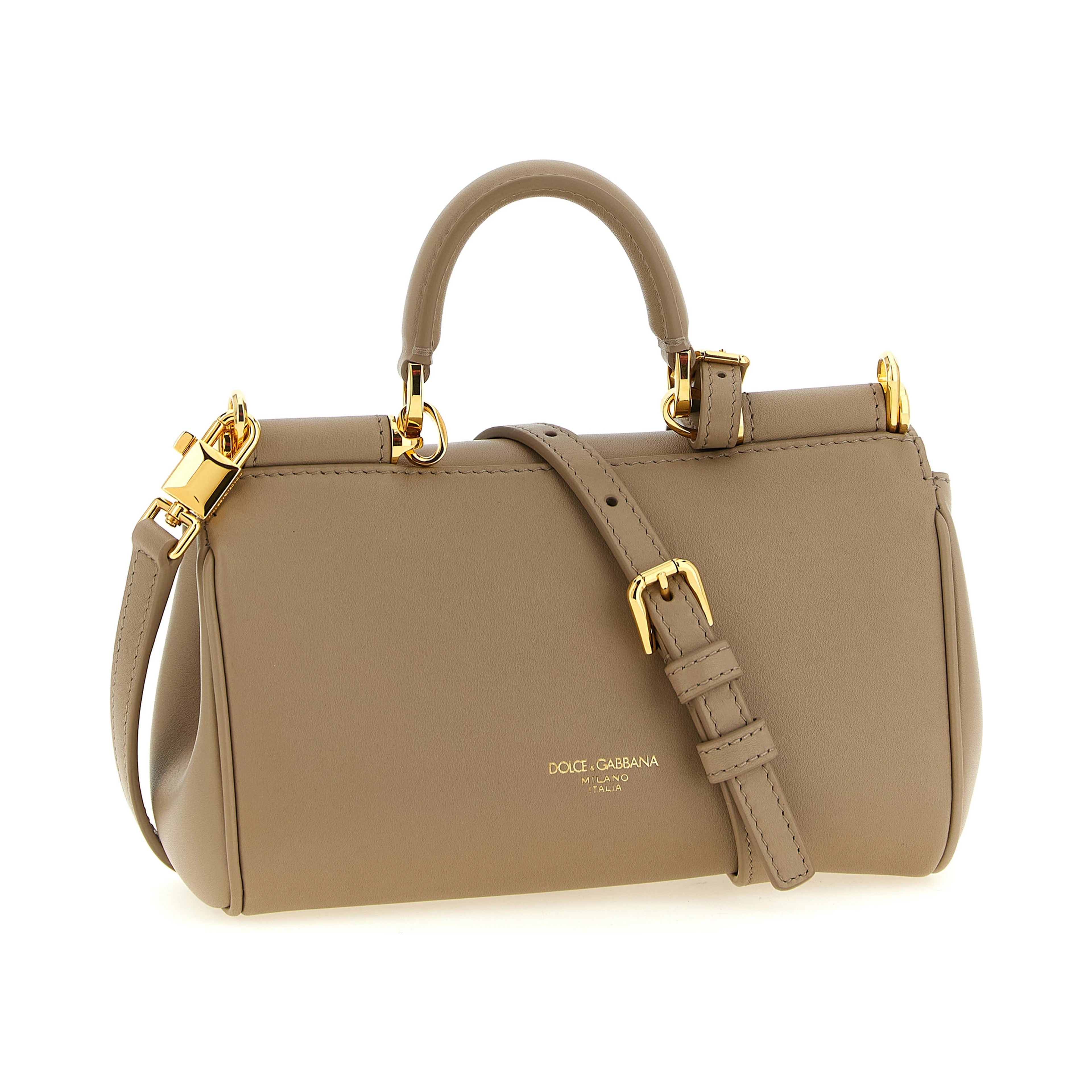 Beige Calfskin Crossbody Bag