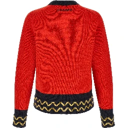 Red Wool Cardigan
