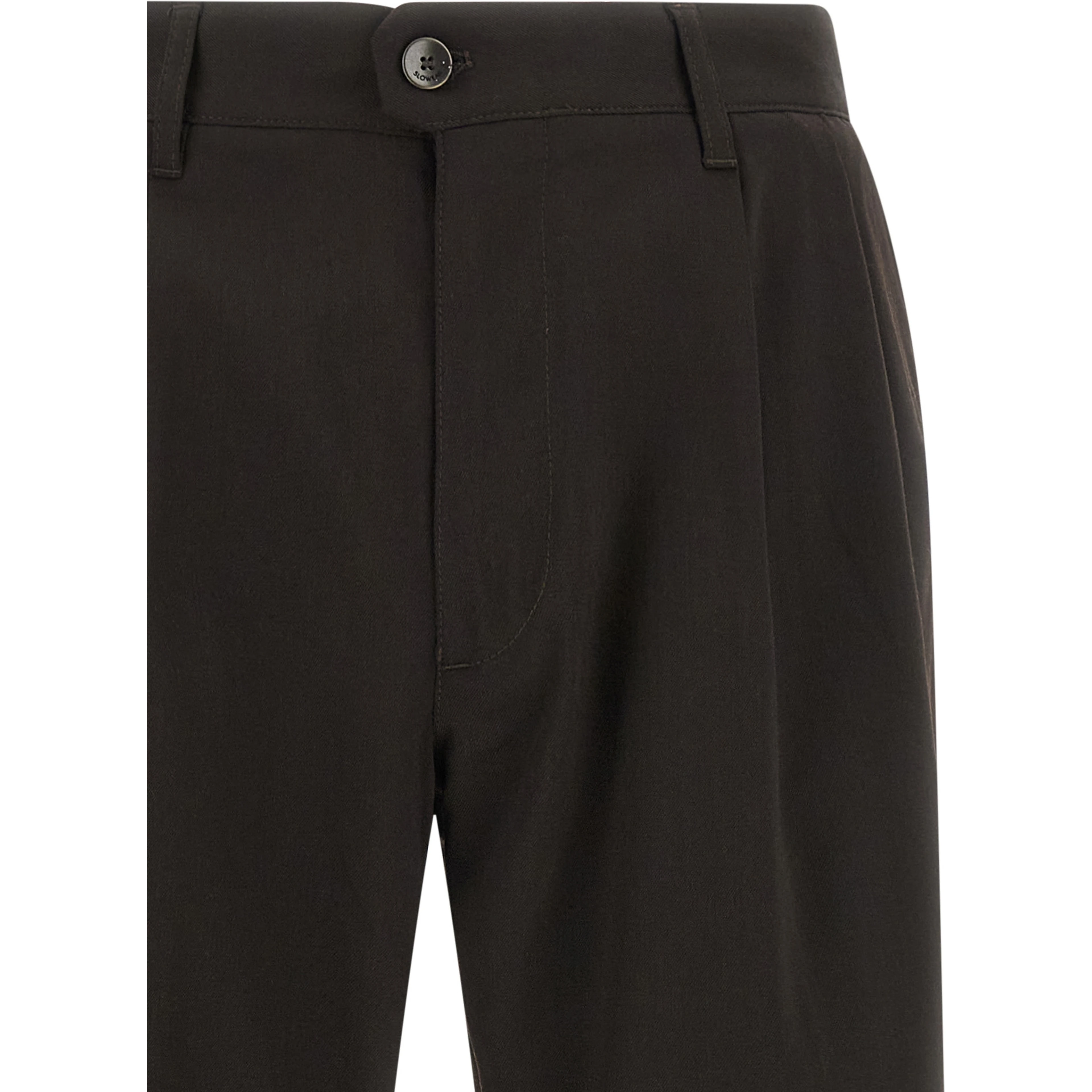 Brown Polyester Dress Pants