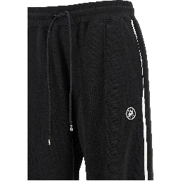 Black Polyester Joggers (Workout Pants)