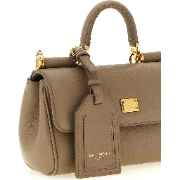 Beige Calfskin Crossbody Bag