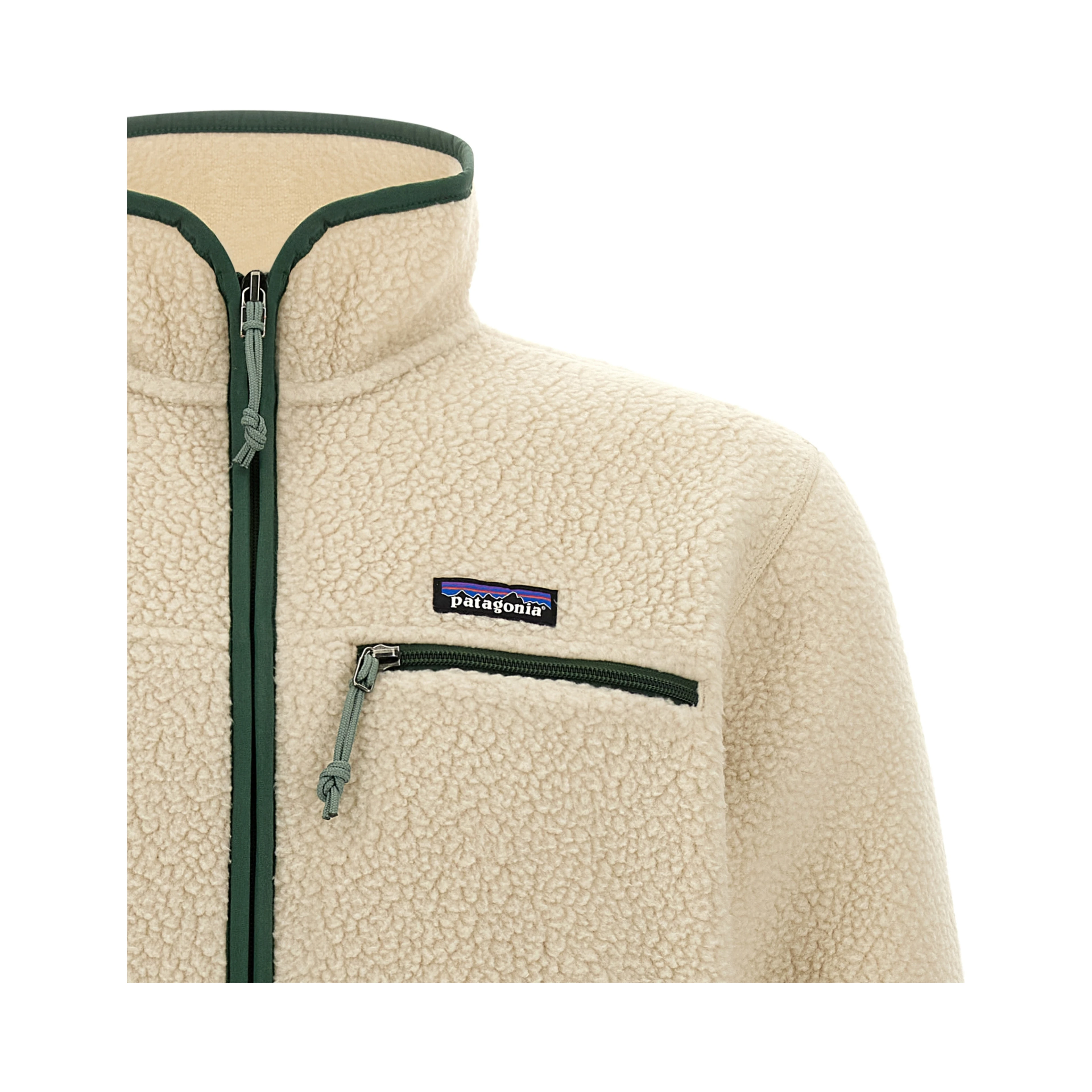Beige Polyester Full-Length Jacket