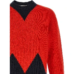 Red Wool Cardigan