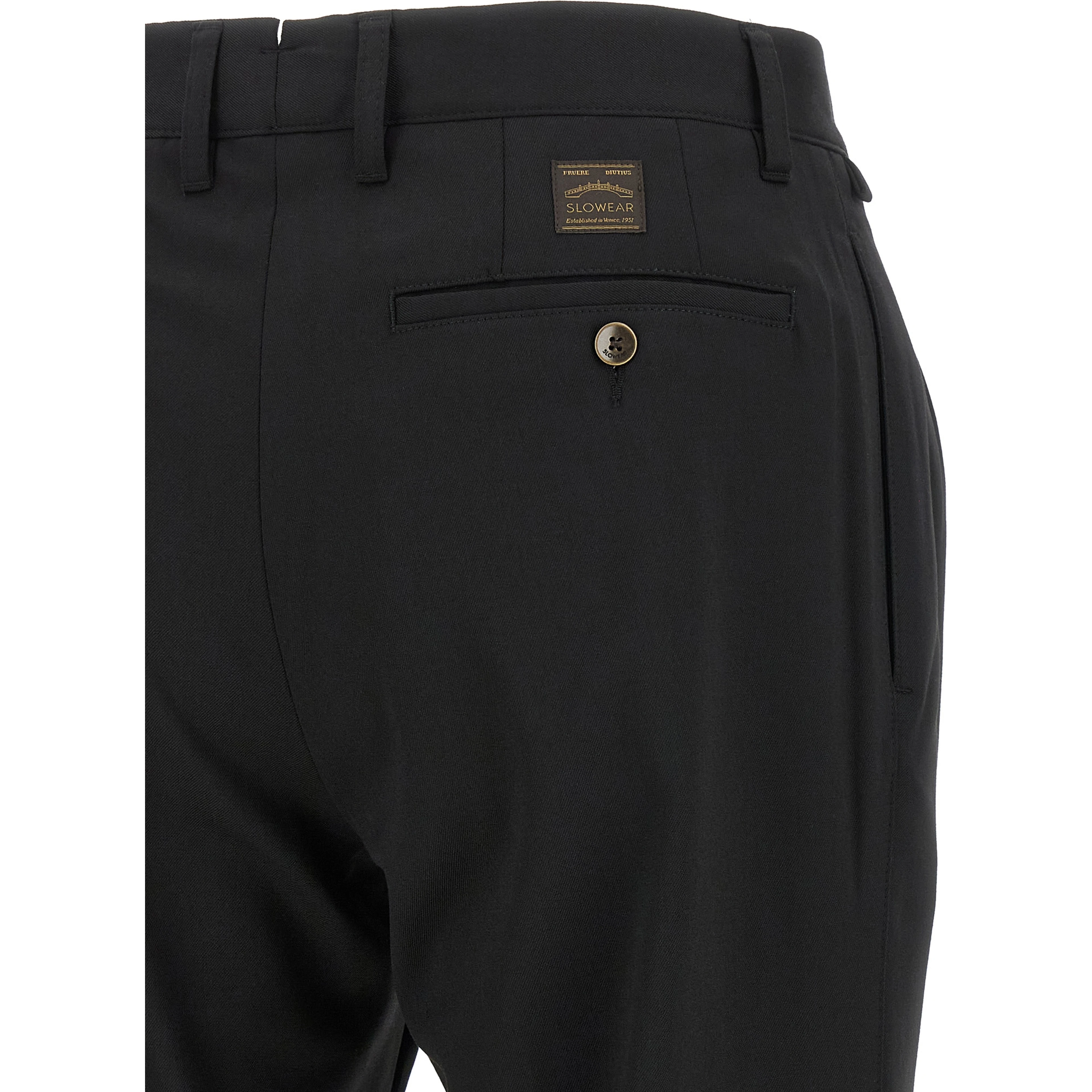Black Polyester Dress Pants