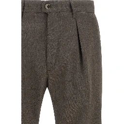 Brown Polyester Dress Pants