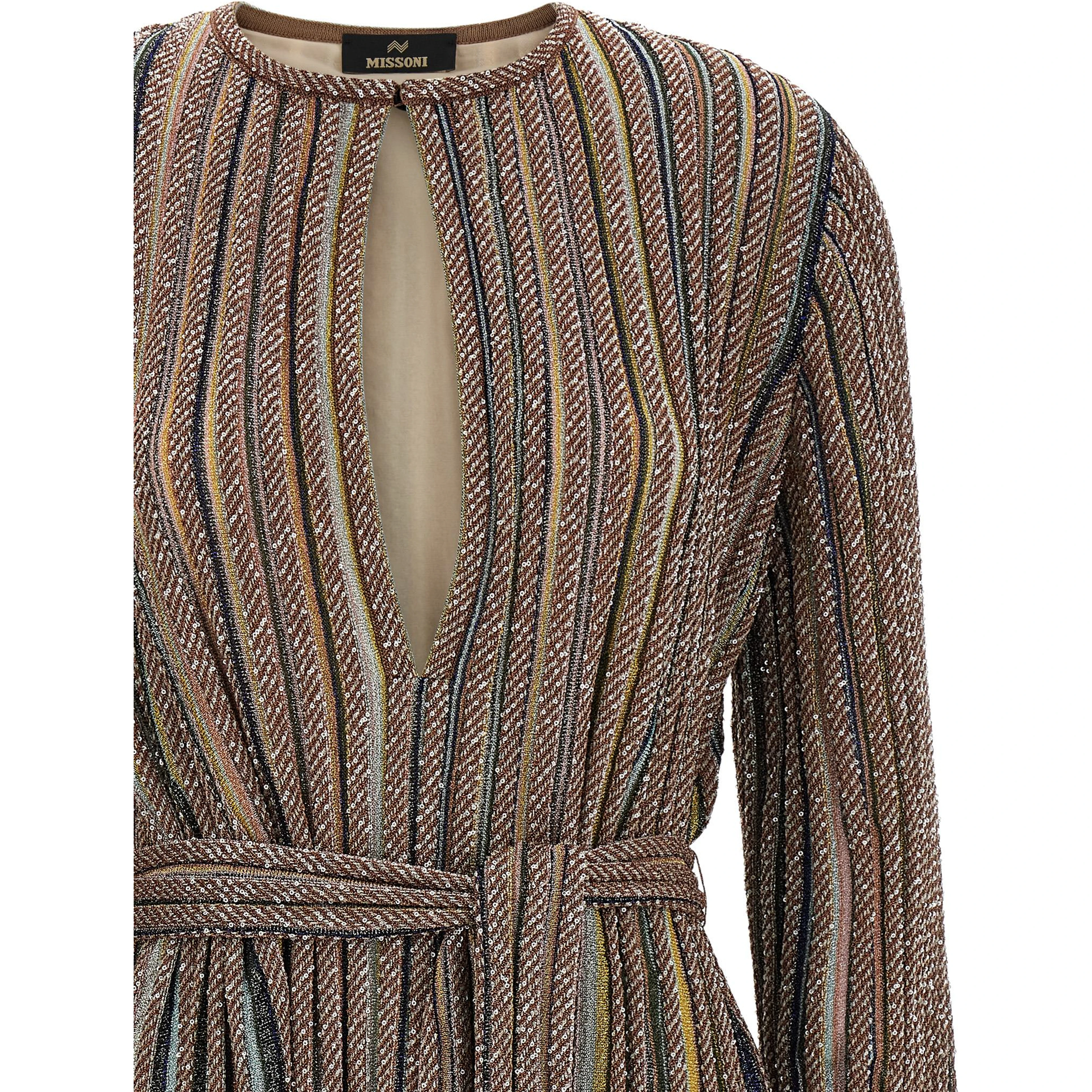 Multicolor Viscose Short Dress