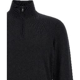 Black Virgin Wool Cardigan