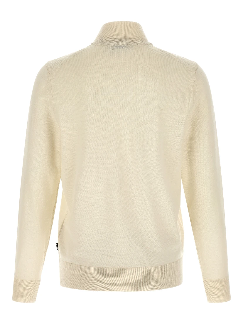 Beige Virgin Wool Cardigan