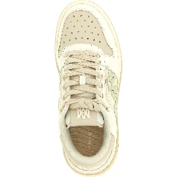 White Calfskin Low Top Sneakers
