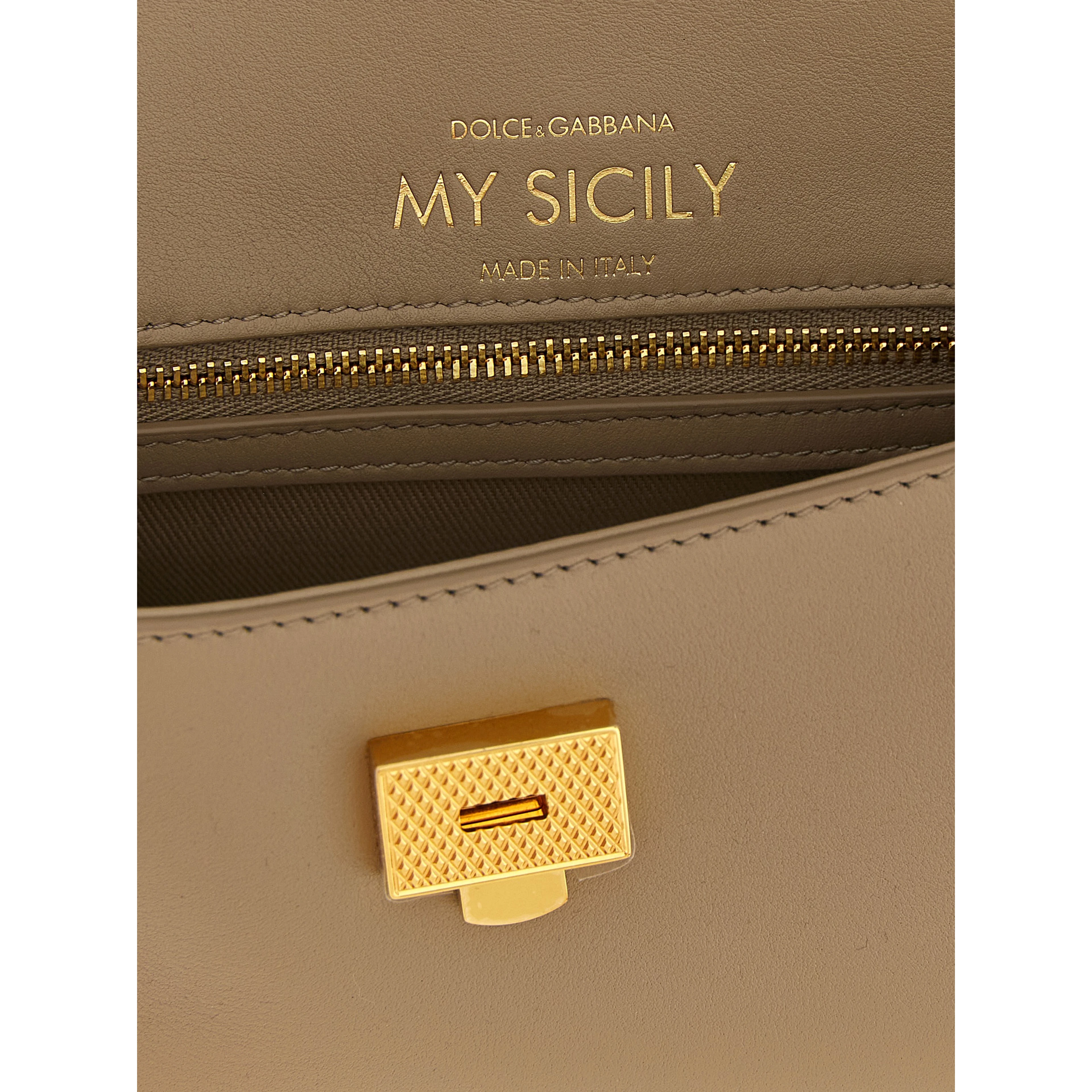 Beige Calfskin Crossbody Bag
