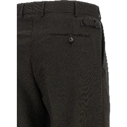 Brown Polyester Dress Pants