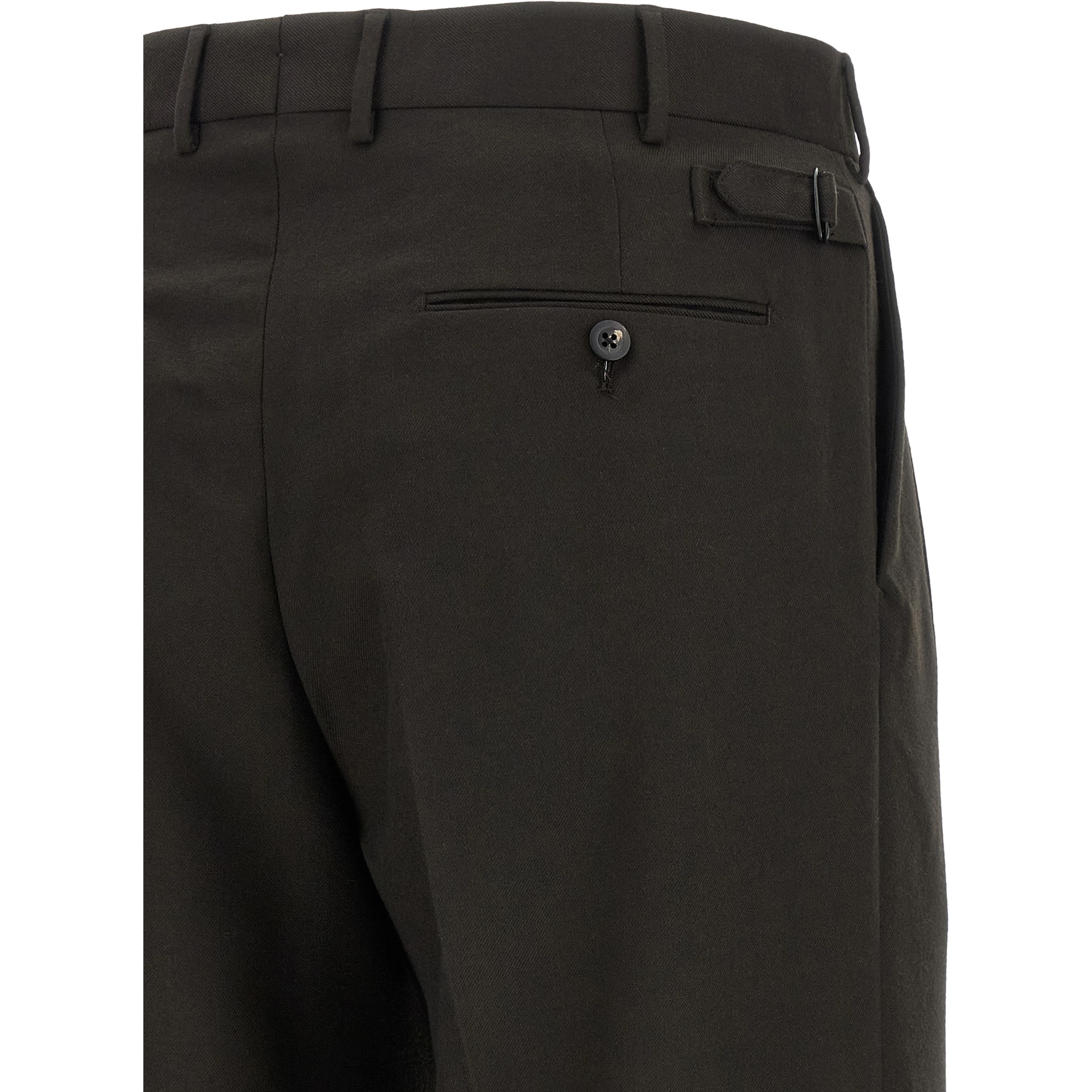 Brown Polyester Dress Pants