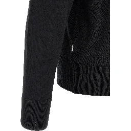 Black Virgin Wool Cardigan