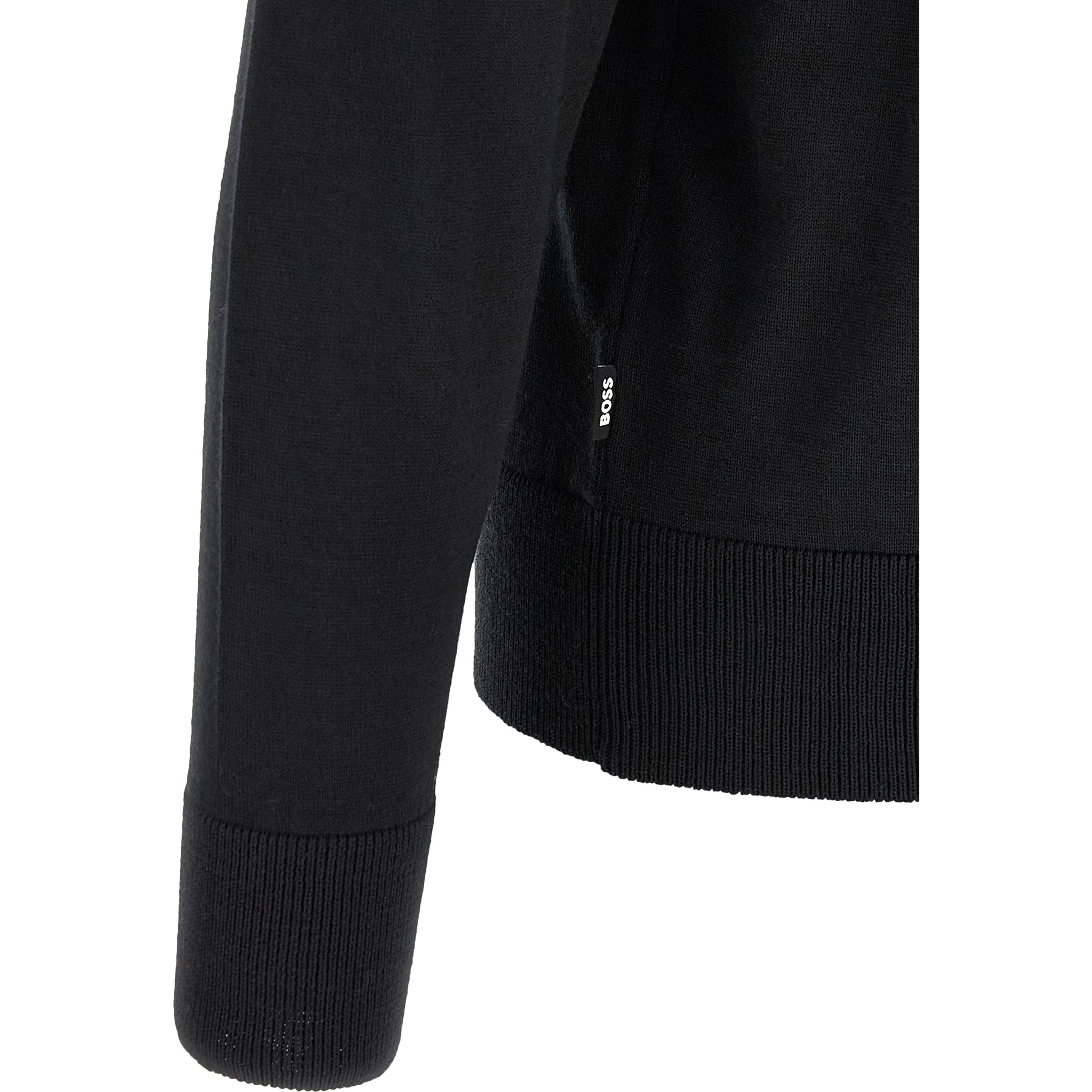 Black Virgin Wool Cardigan