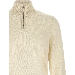Beige Virgin Wool Cardigan