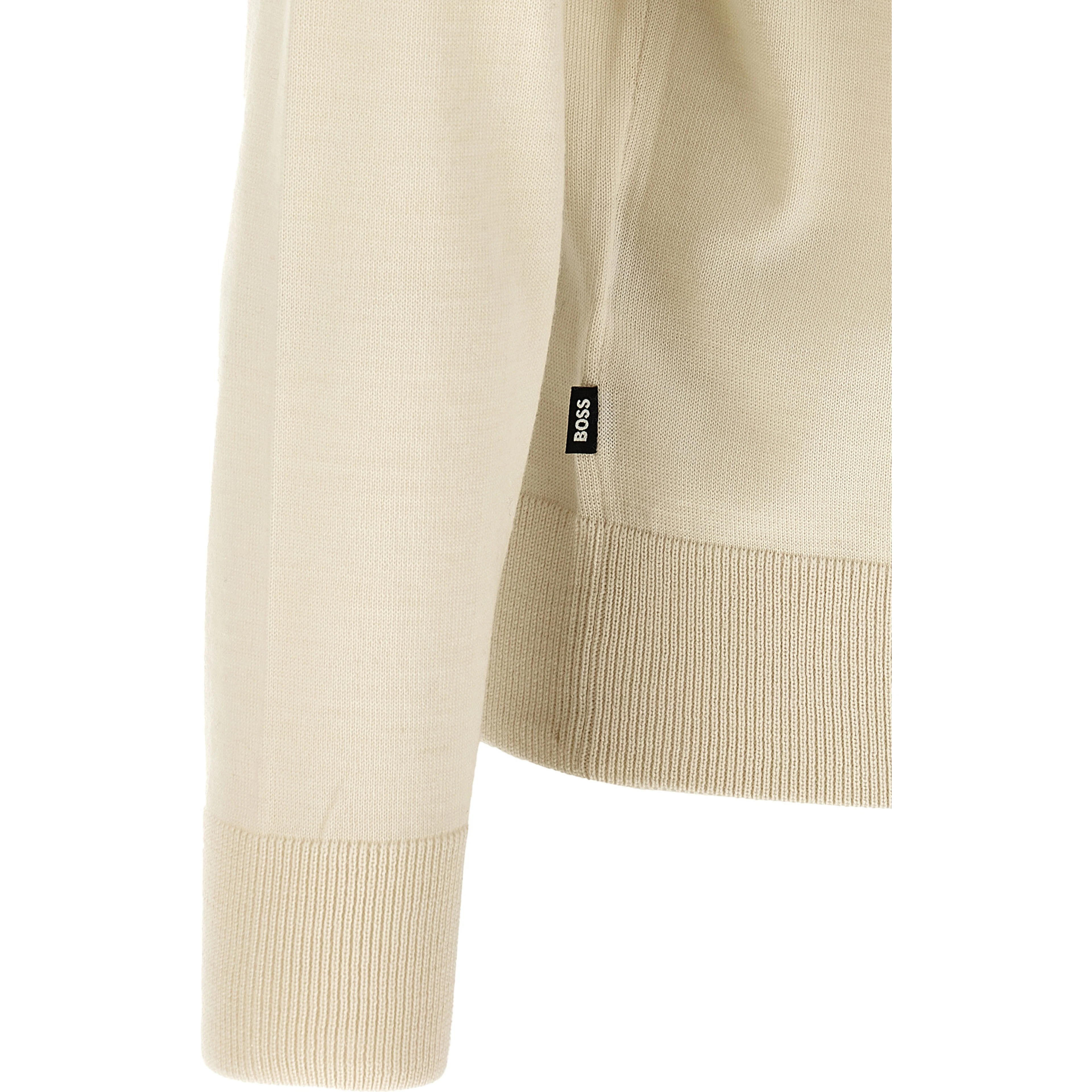 Beige Virgin Wool Cardigan