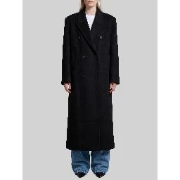 Black Gaia double-breasted coat