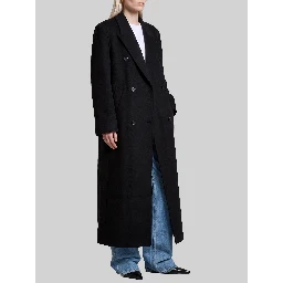 Black Gaia double-breasted coat