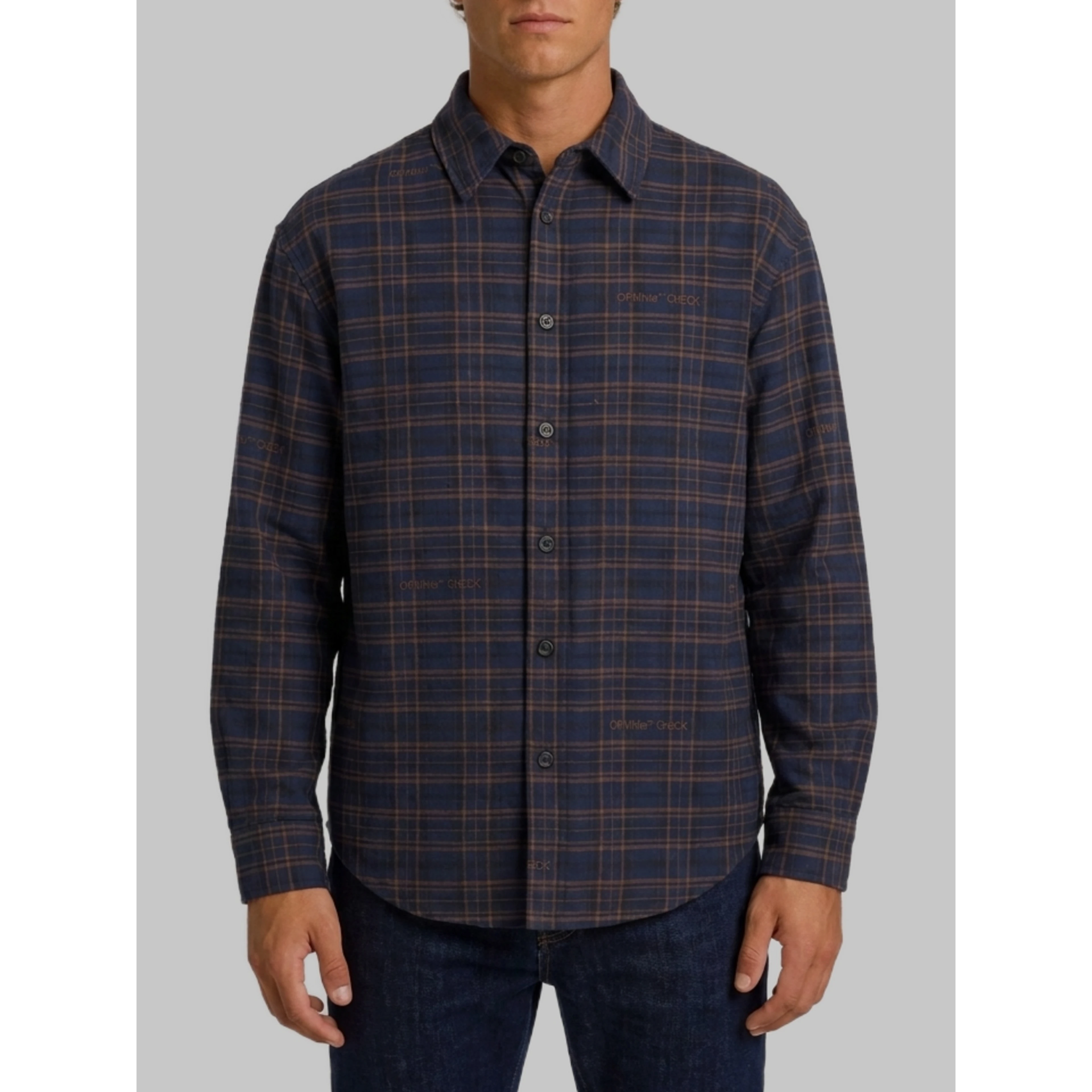 Off-White Check padded overshirt