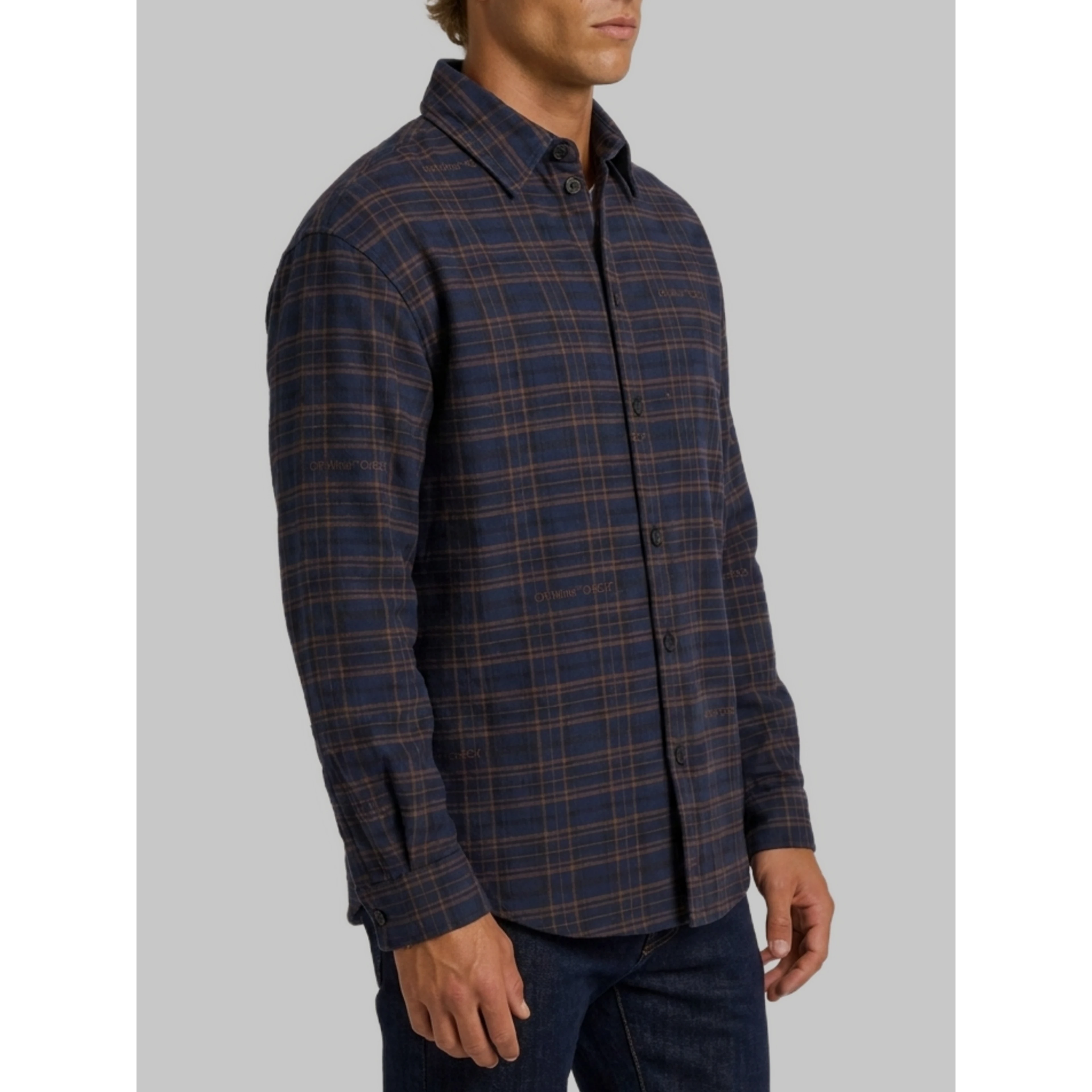 Off-White Check padded overshirt