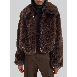Dark Plum Hope Faux Fur jacket