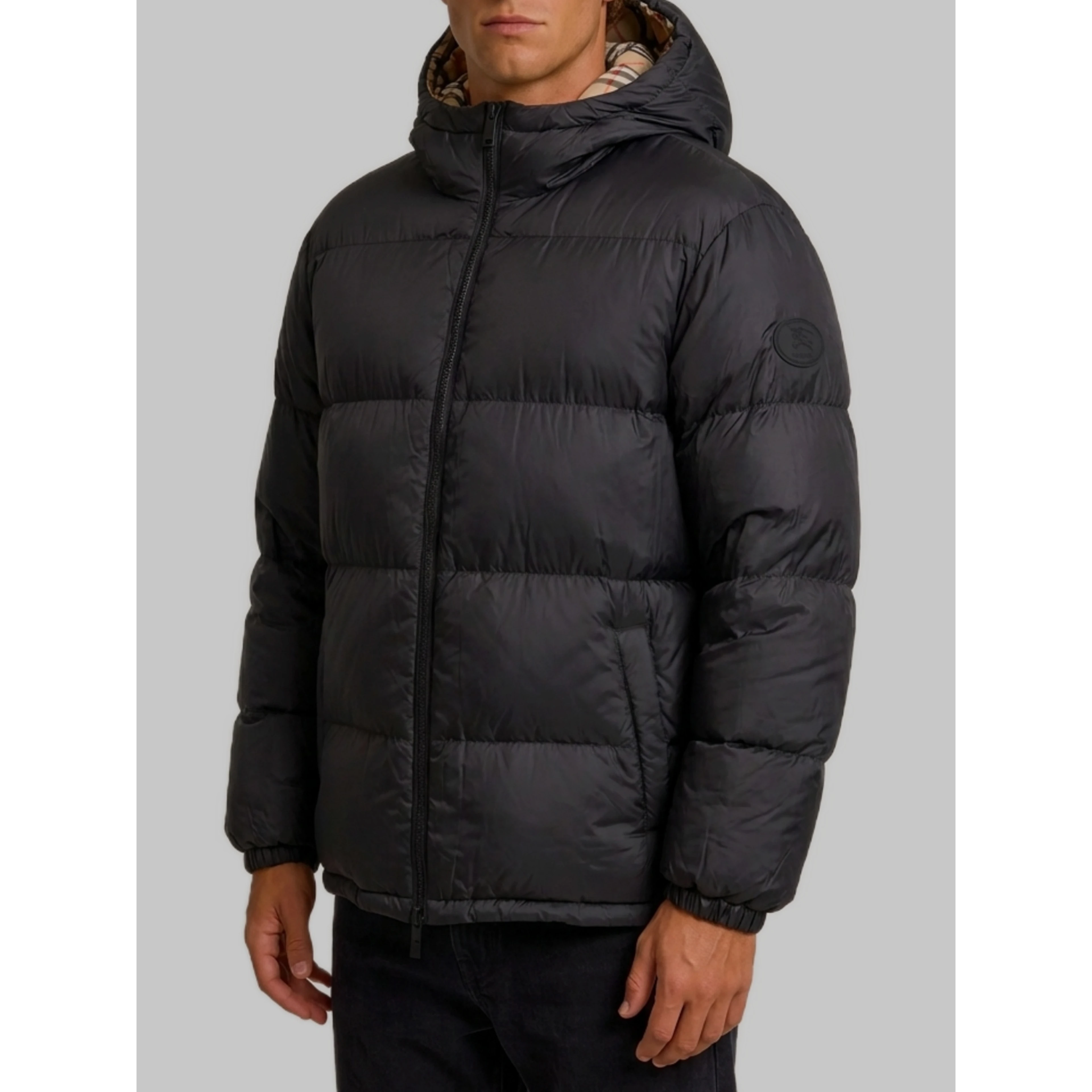 Reversible Snowdonia Check down jacket