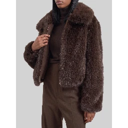 Dark Plum Hope Faux Fur jacket