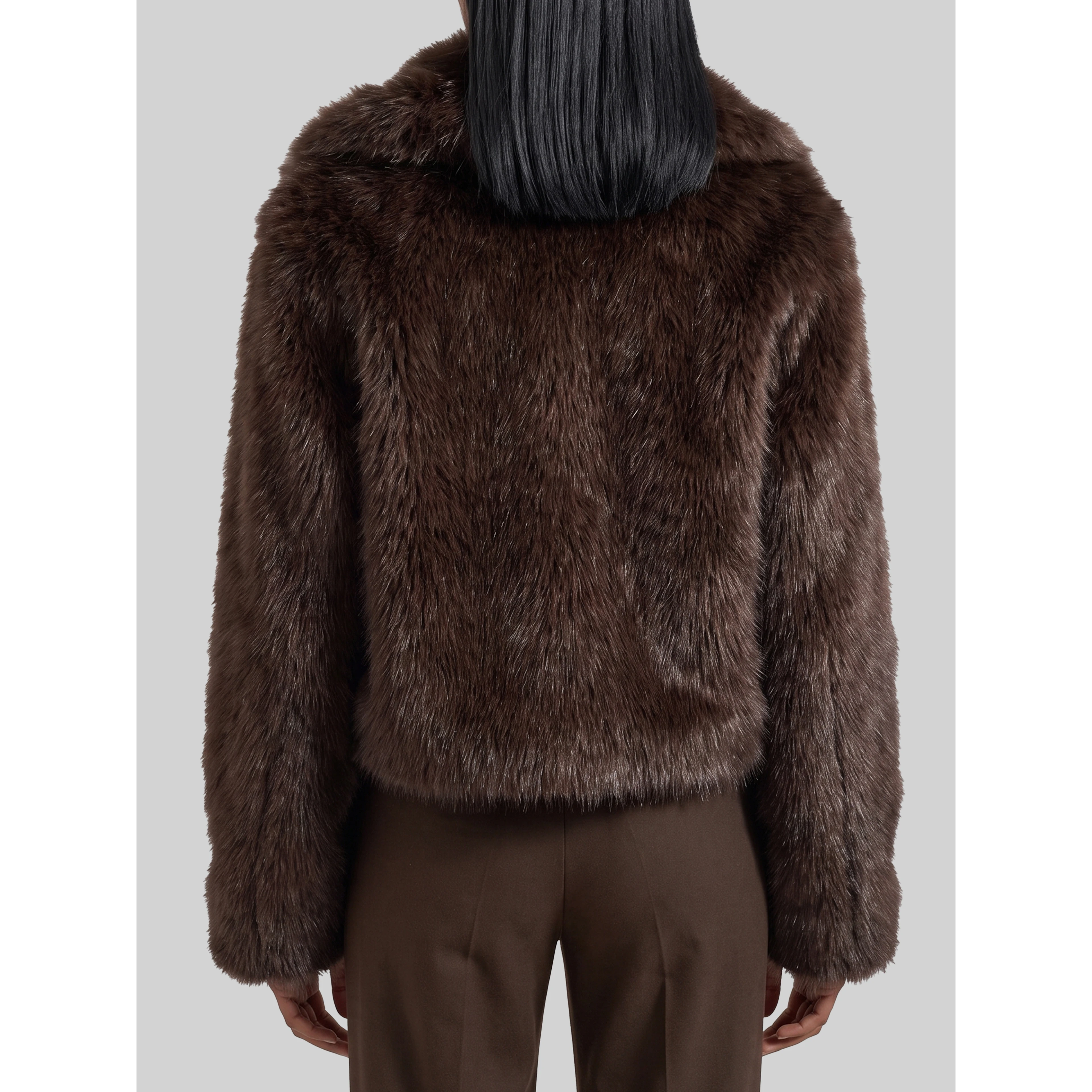 Dark Plum Hope Faux Fur jacket