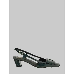 Night Green Belle Vivier slingback pumps