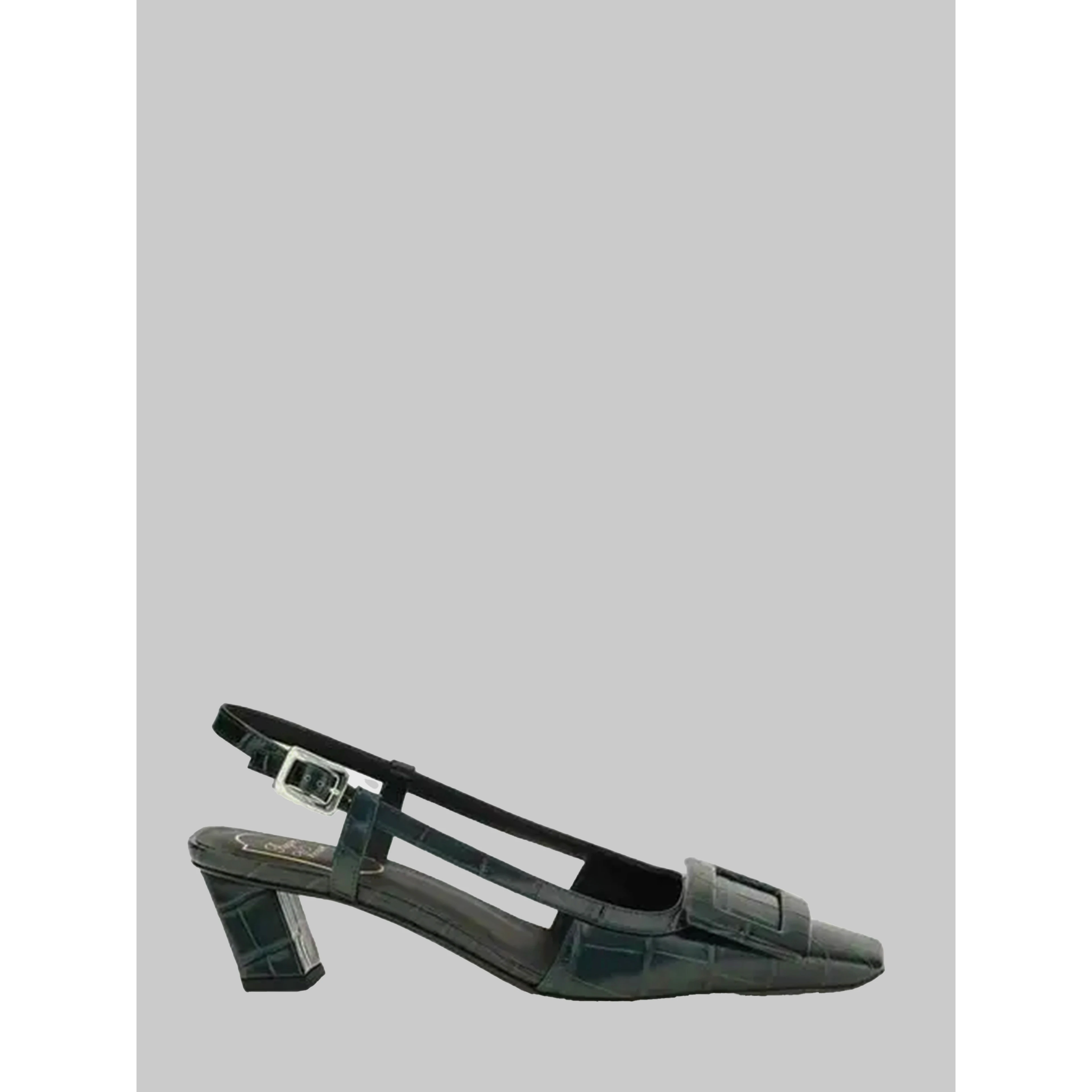 Night Green Belle Vivier slingback pumps