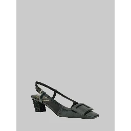 Night Green Belle Vivier slingback pumps
