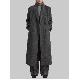 Grey Gaia double-breasted coat