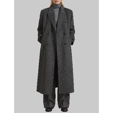 Grey Gaia double-breasted coat