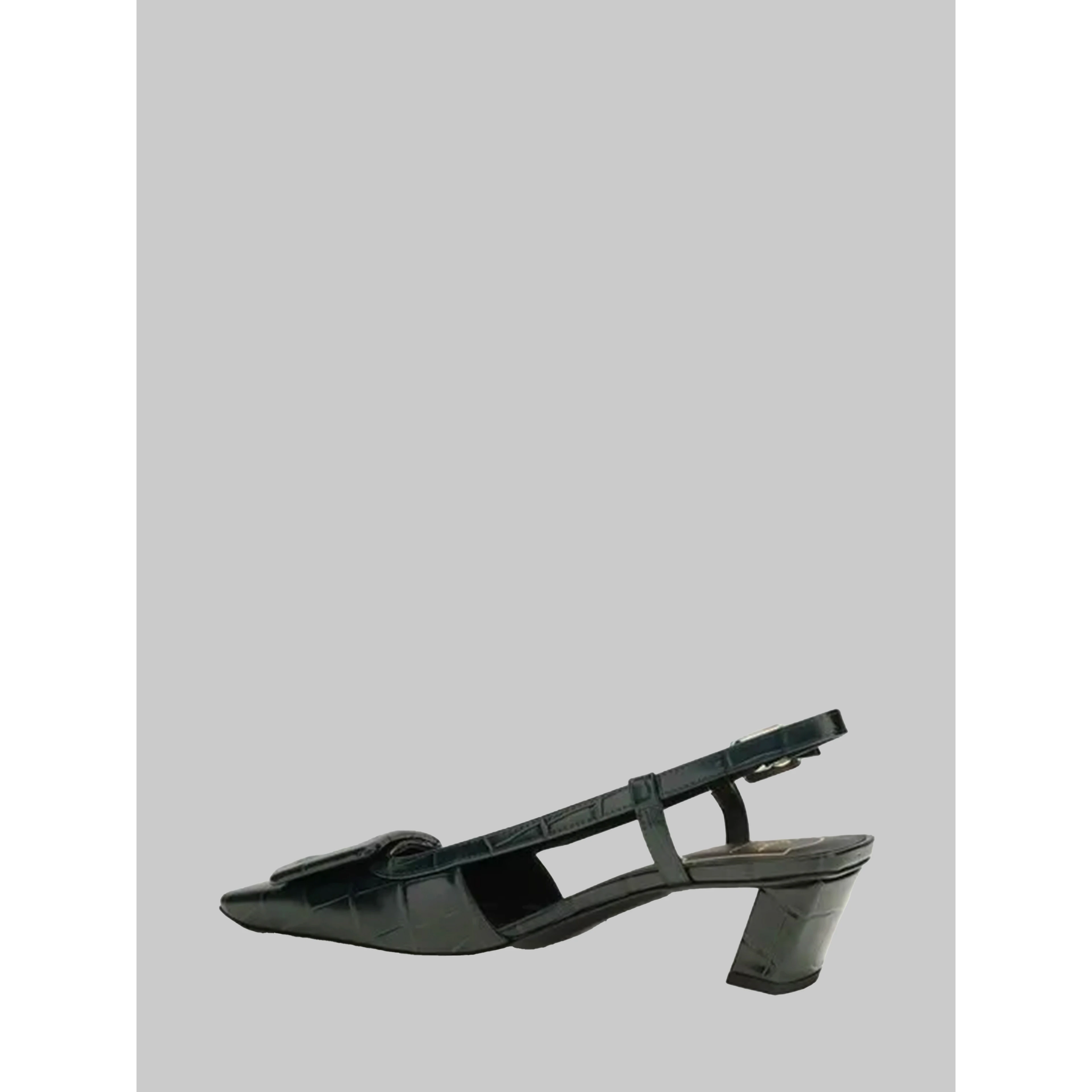 Night Green Belle Vivier slingback pumps