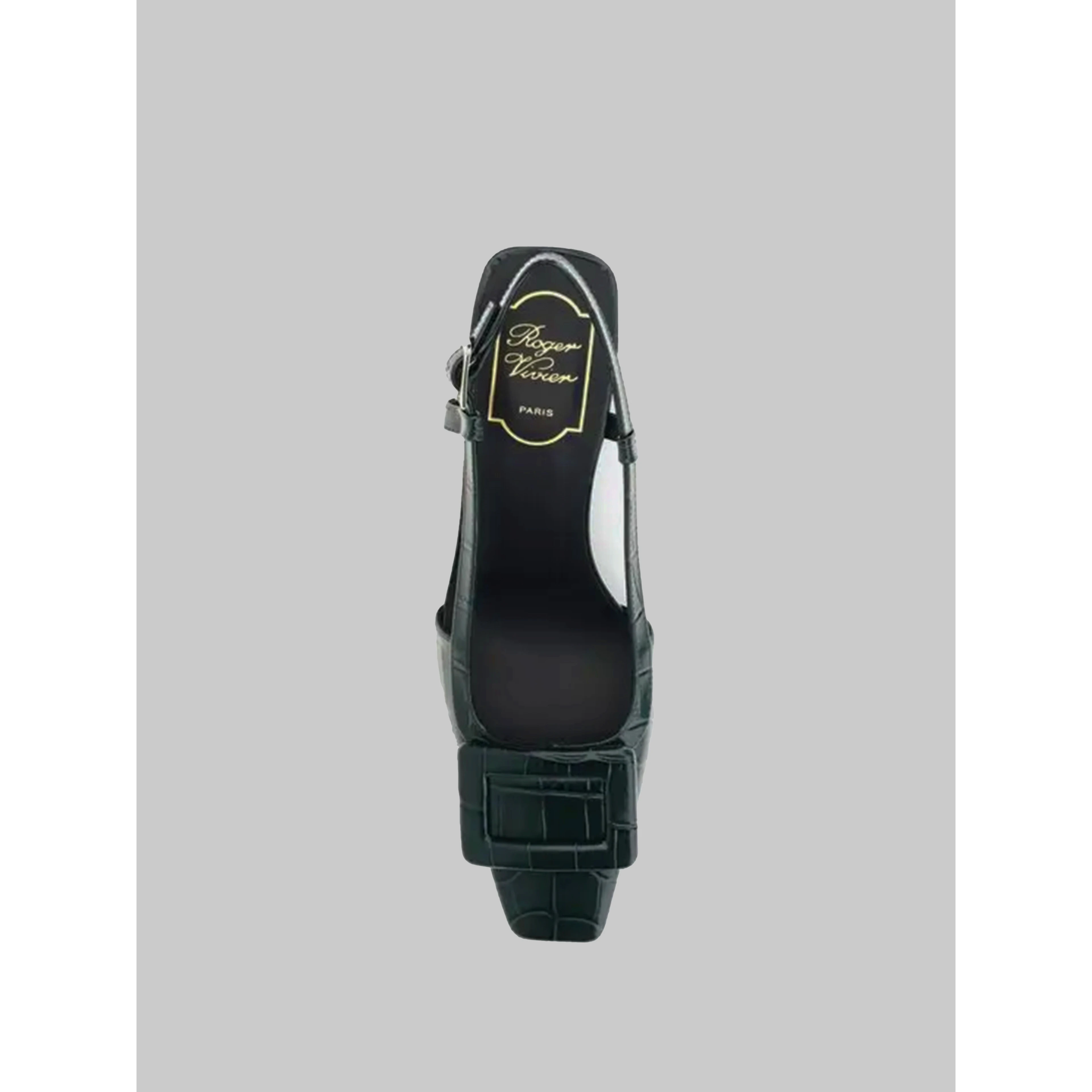 Night Green Belle Vivier slingback pumps