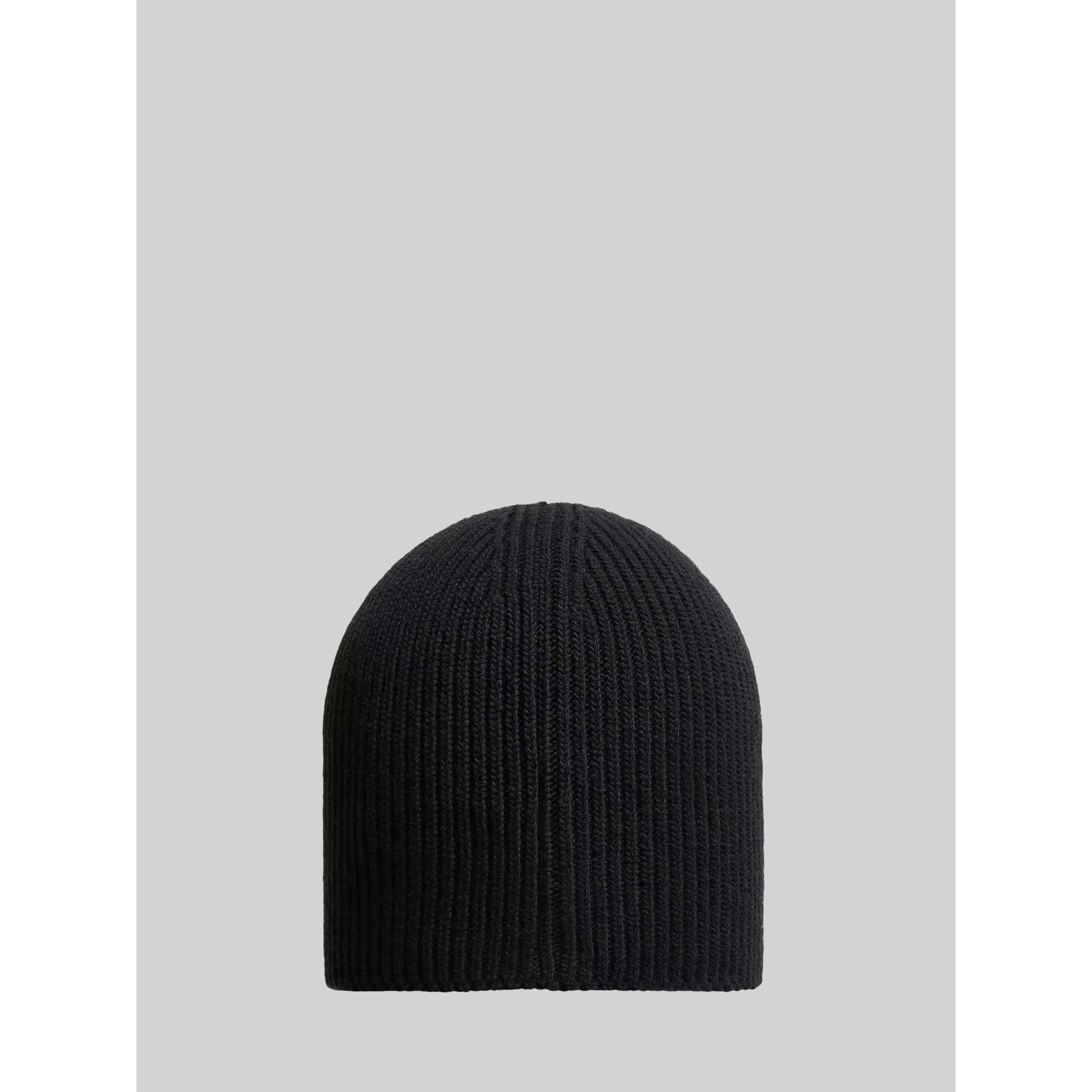 Black logo wool beanie