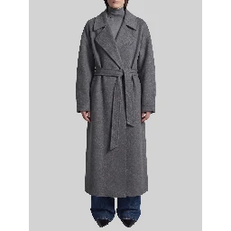 Grey Issen wool trench coat