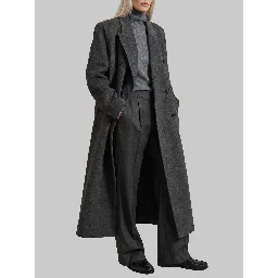 Grey Gaia double-breasted coat