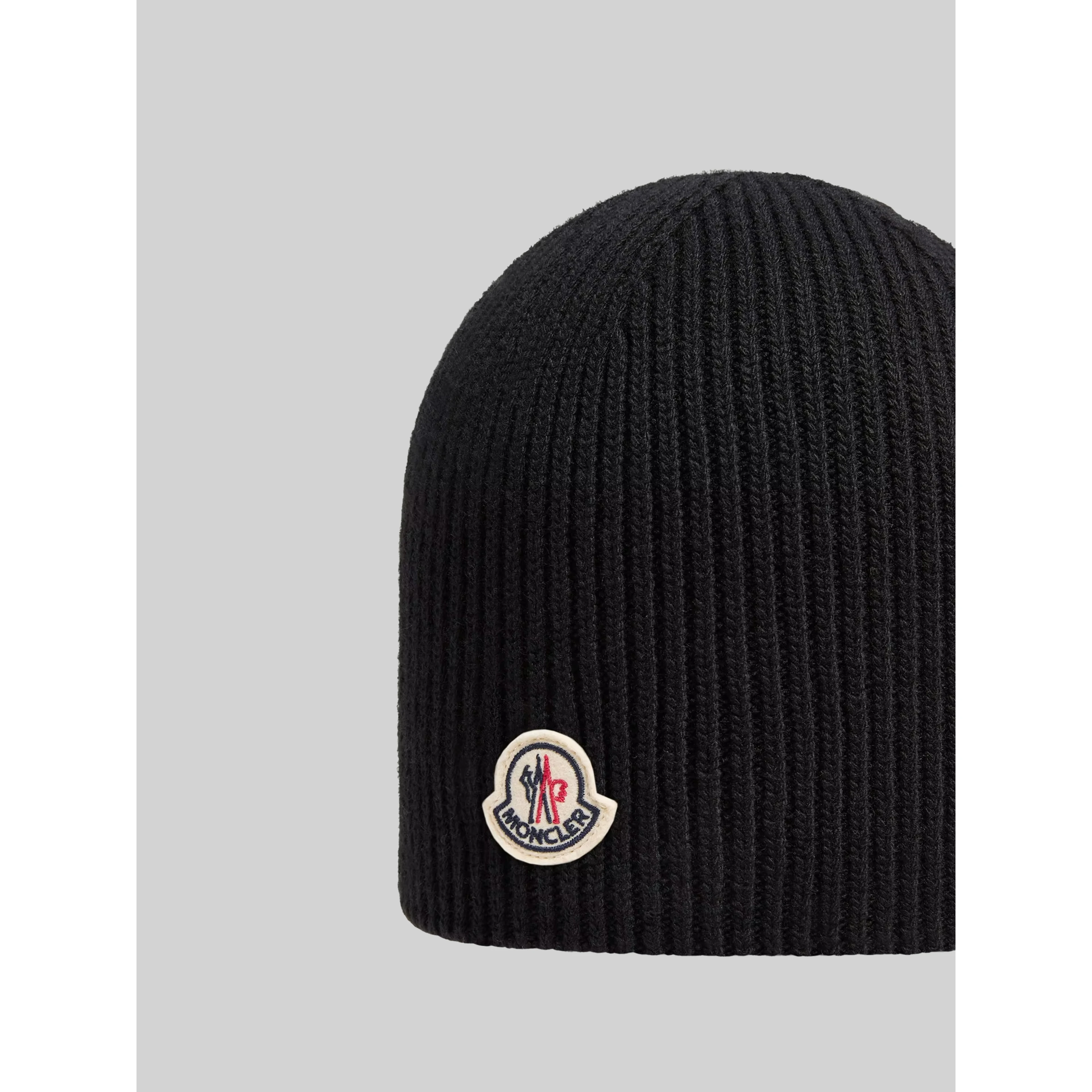 Black logo wool beanie