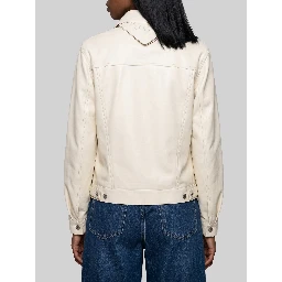 Intrecciato leather jacket