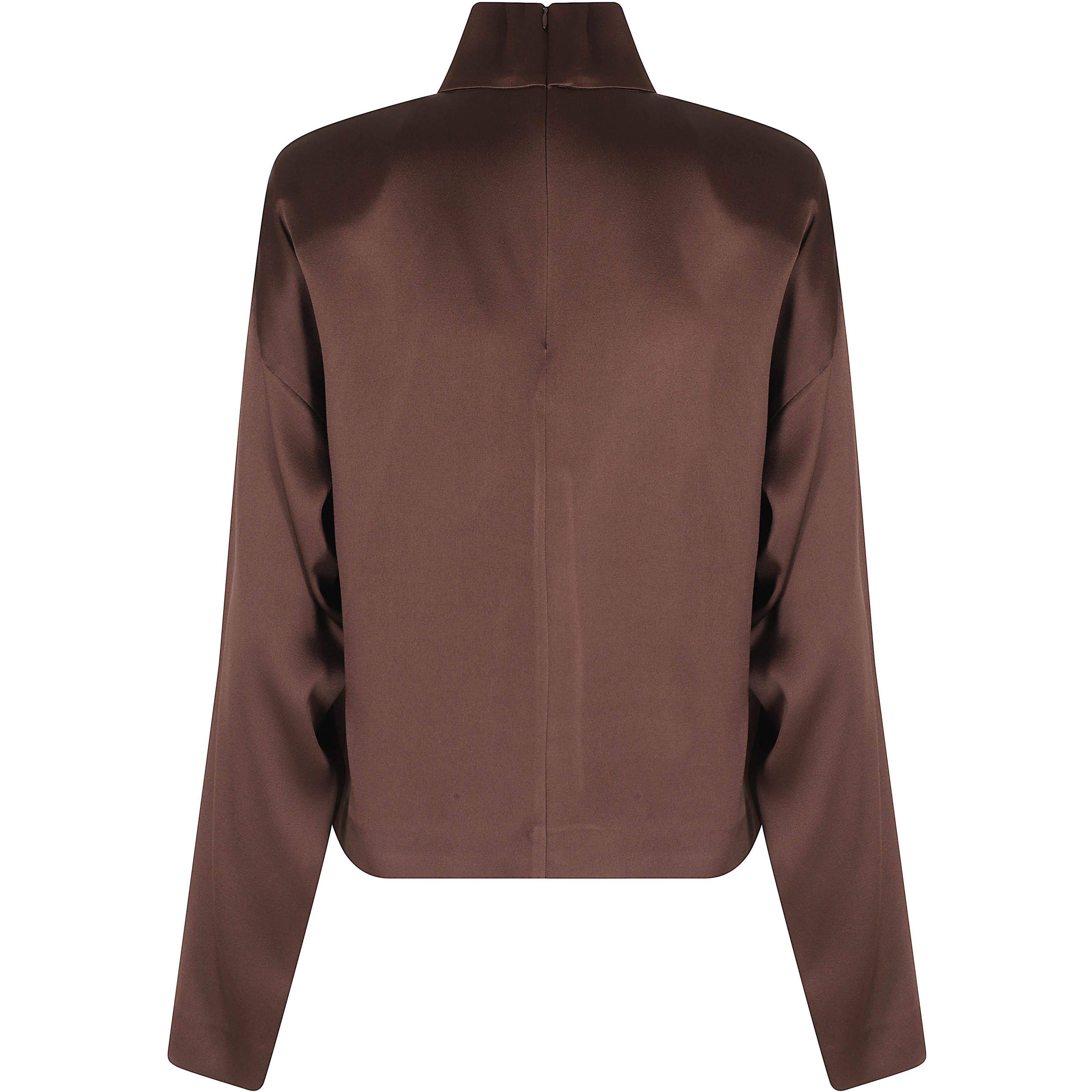 BLUSA MANICHE LUNGHE IN RASO UNITO