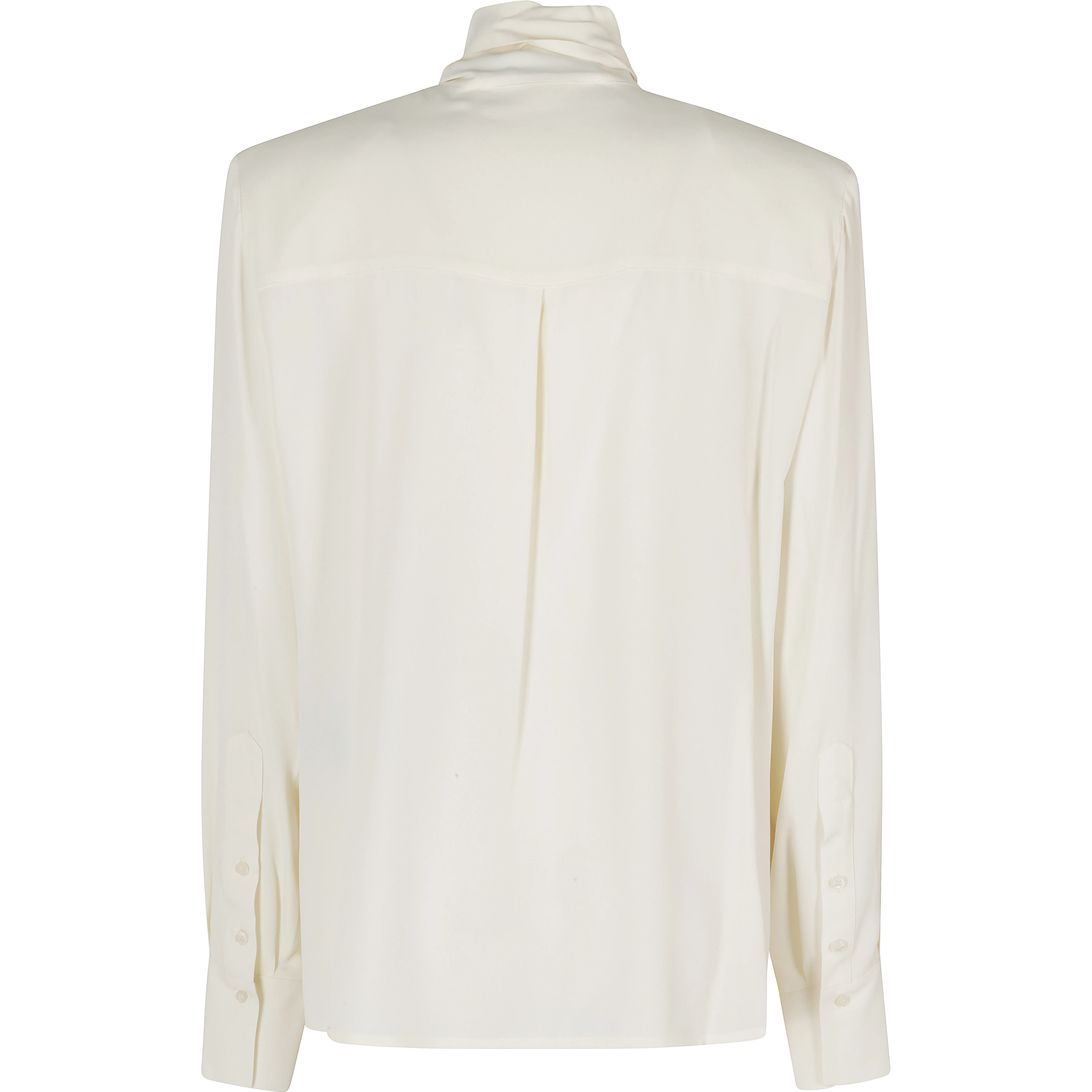 CAMICIA SCOLLO V CON SCIARPINA MISTO SETA