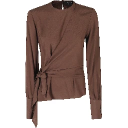 TWIN SET BLUSA MONOSPALLA MISTO SETA 2 PEZZI