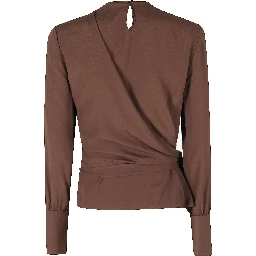 TWIN SET BLUSA MONOSPALLA MISTO SETA 2 PEZZI