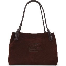 Etro Libra Medium Suede Shopping Bag