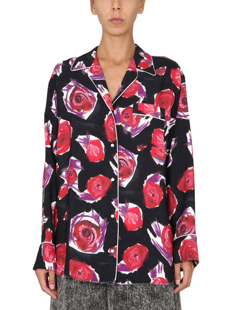 CAMICIA CON STAMPA FLOREALE