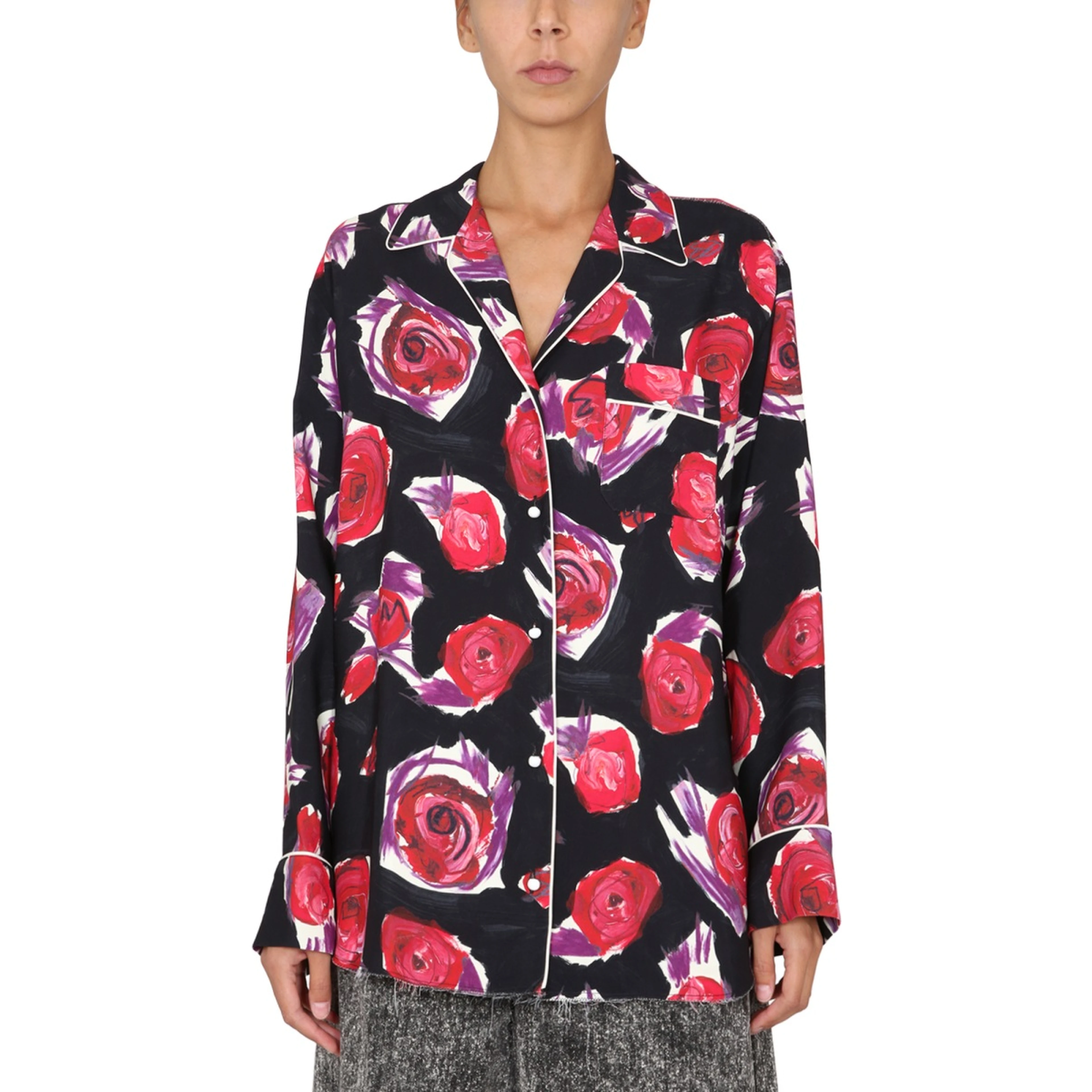 CAMICIA CON STAMPA FLOREALE