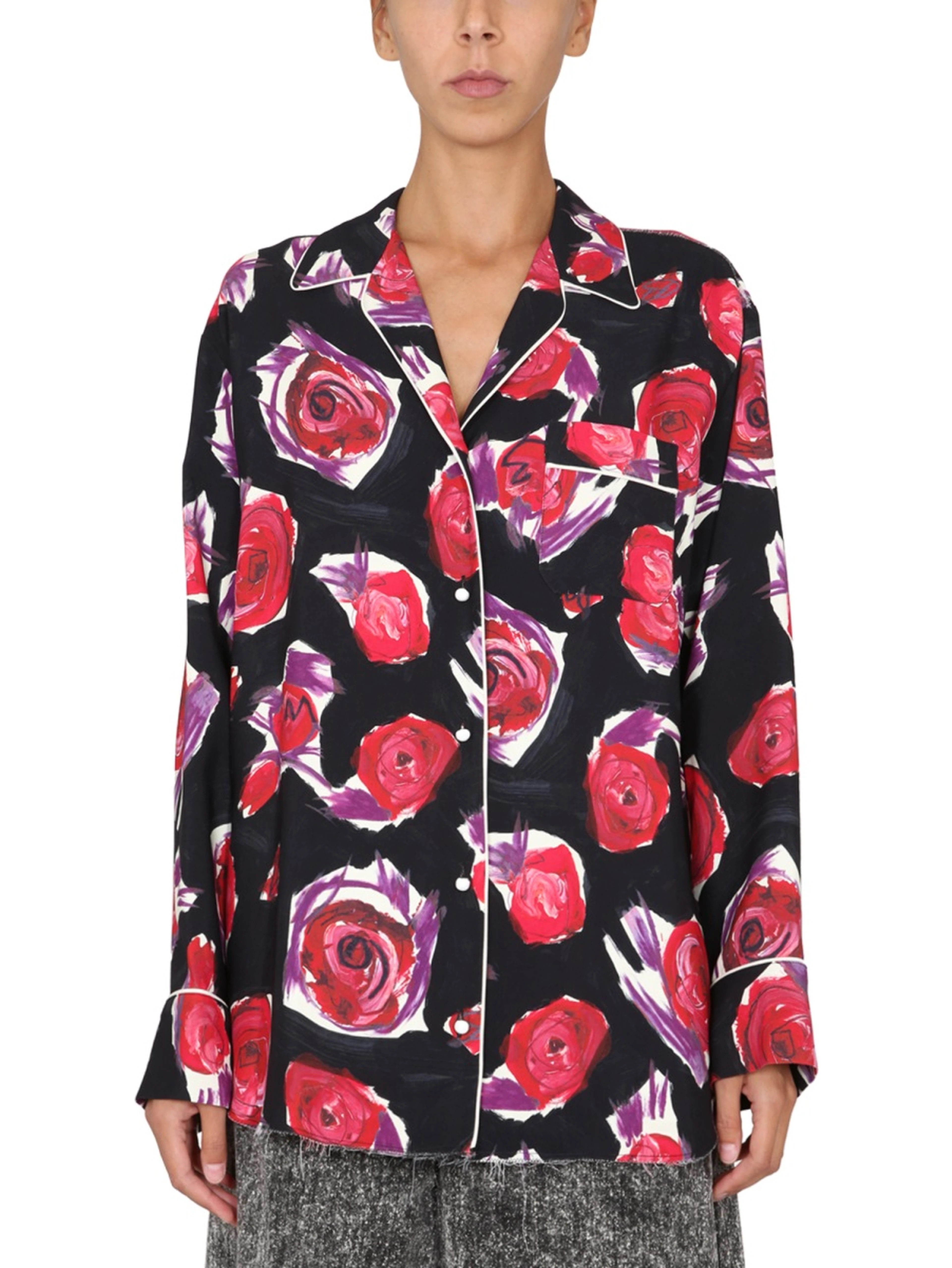 CAMICIA CON STAMPA FLOREALE