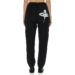 JOGGING PANTS WITH SPRAY PRINT ORB